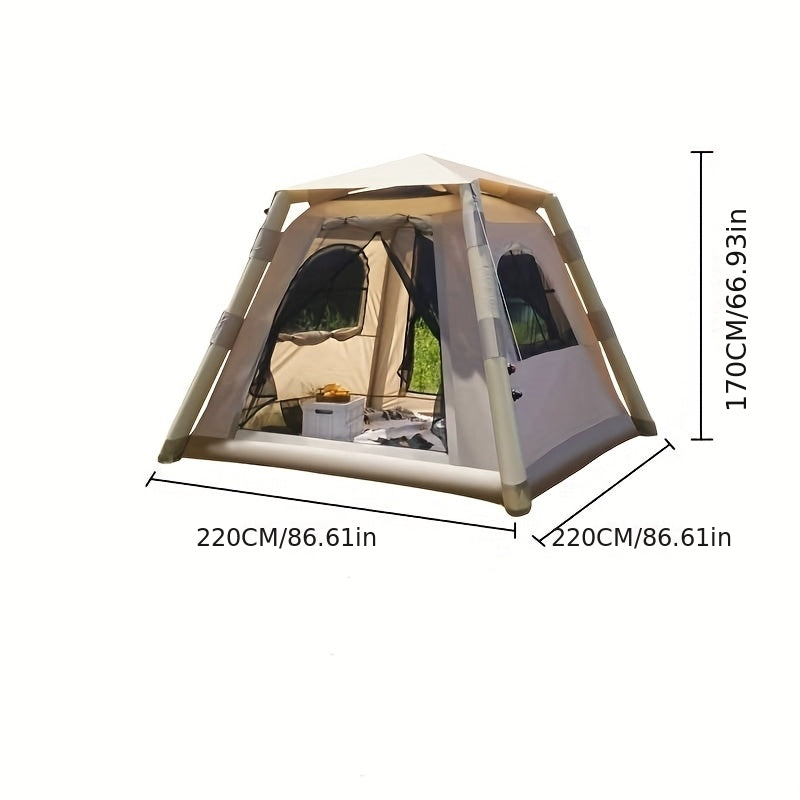 Inflatable Tent Outdoor Tent 2-4 Person Tent Quick-opening Tent Inflatable Tent Hut Tent Camping Portable Tent Windproof Tent Family Party Tent Pop-up Tent Shading And Waterproof Tent Camping Tent