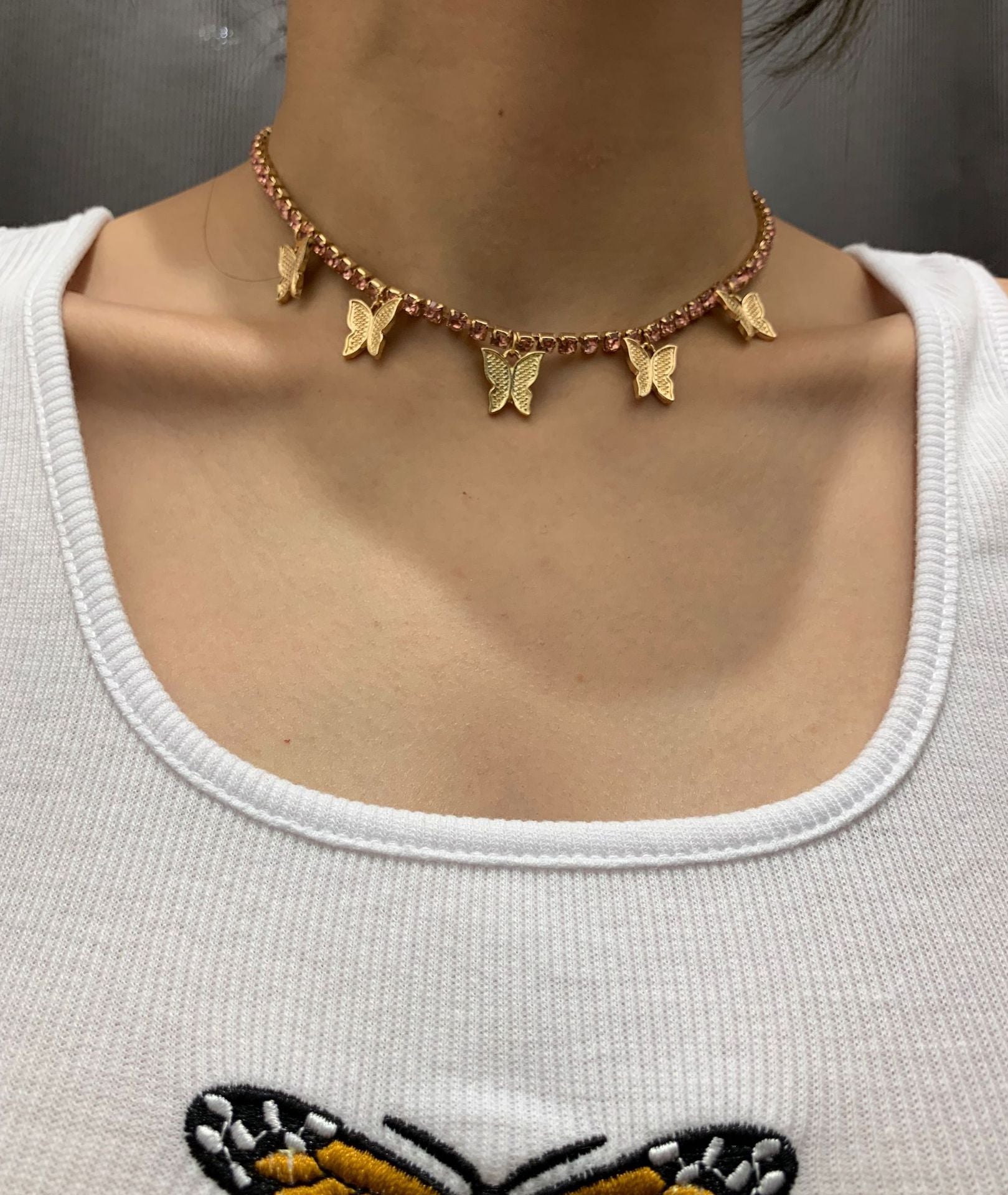 Geometric Rhinestone Necklace