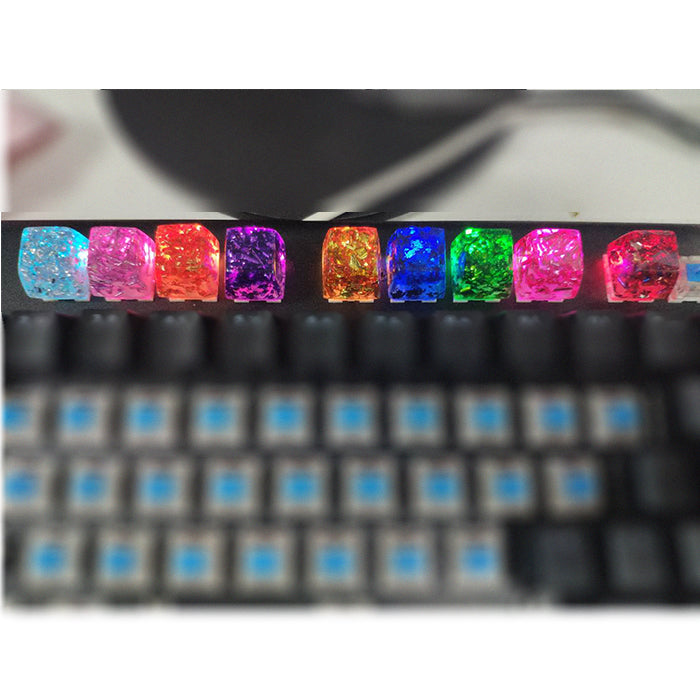 Mechanical Keyboard Multicolor Gold Foil Keycap Personality