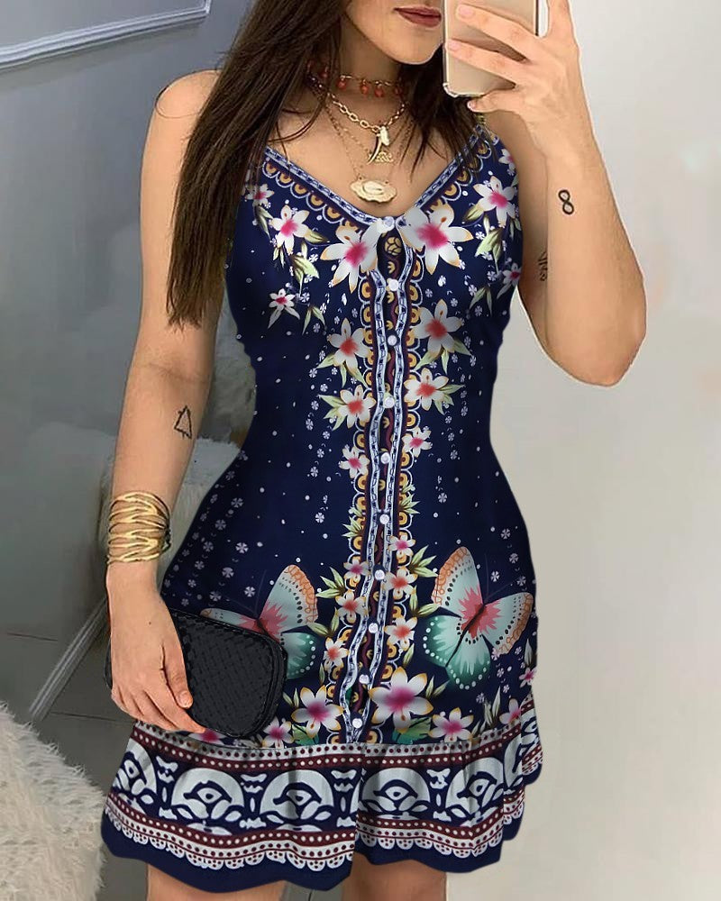 Butterfly Print Dress