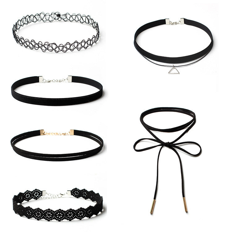 Simple Lolita Fake Collar Collar Necklace Combination Set