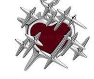 Shining Heart Cold Wind Red Thorns Love Shining Ear Studs Earrings