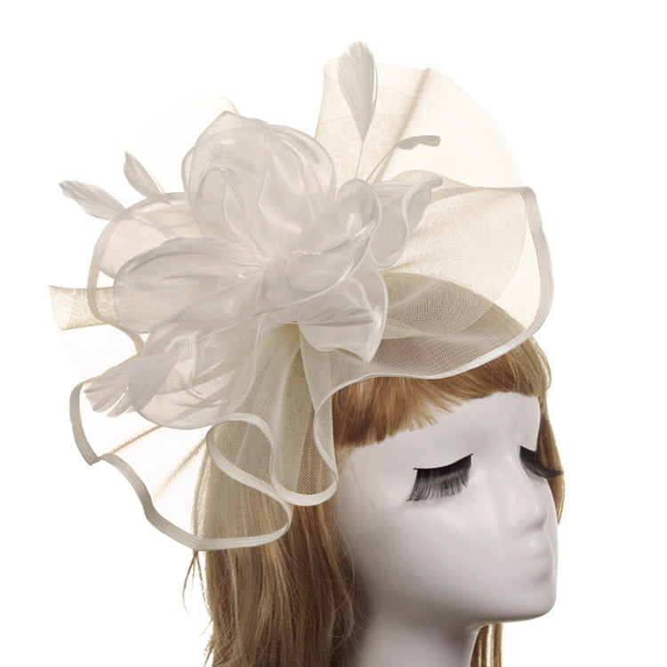 Lady In Top Hat Vintage Gauze Tiara Banquet