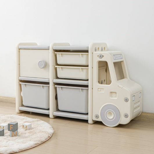 Organizer Large Capacity Bookshelf Cartoon Locker Baby Storage Cabinet