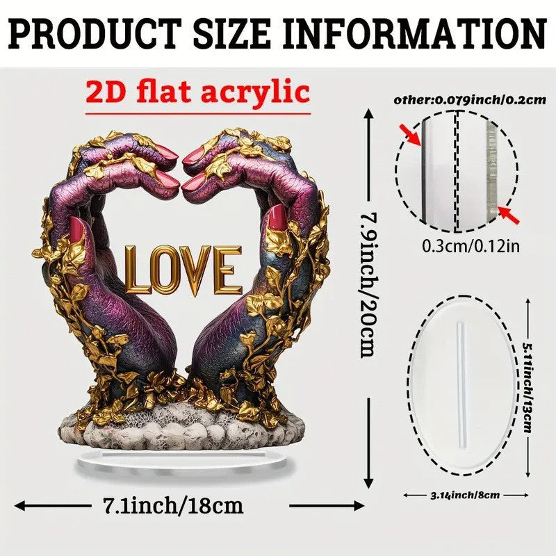 Acrylic Standing Sign Decoration Customized Crafts Give