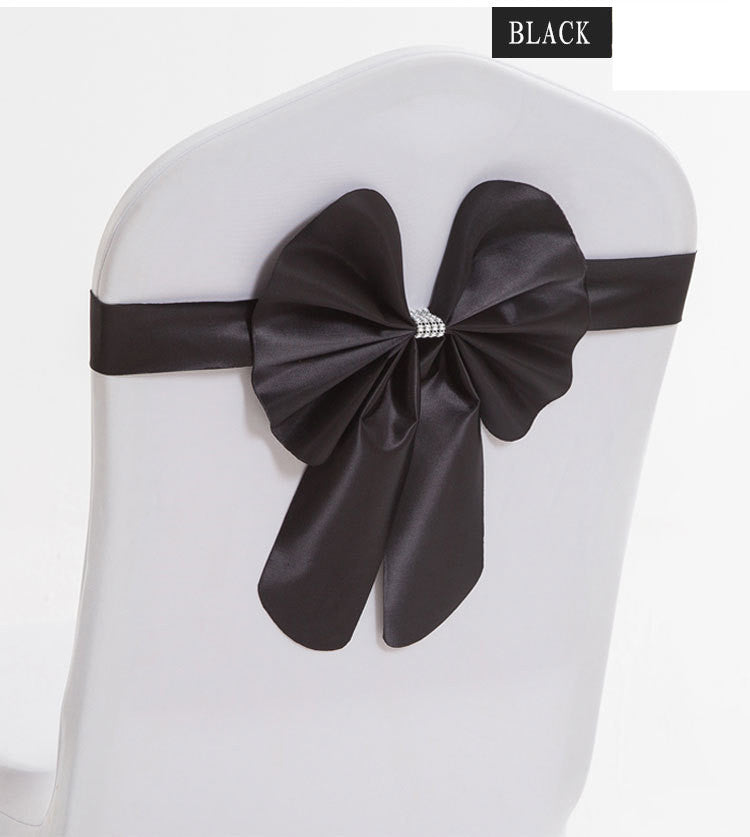 Hotel Wedding Free Elastic Chair Cover Bow Back Flower