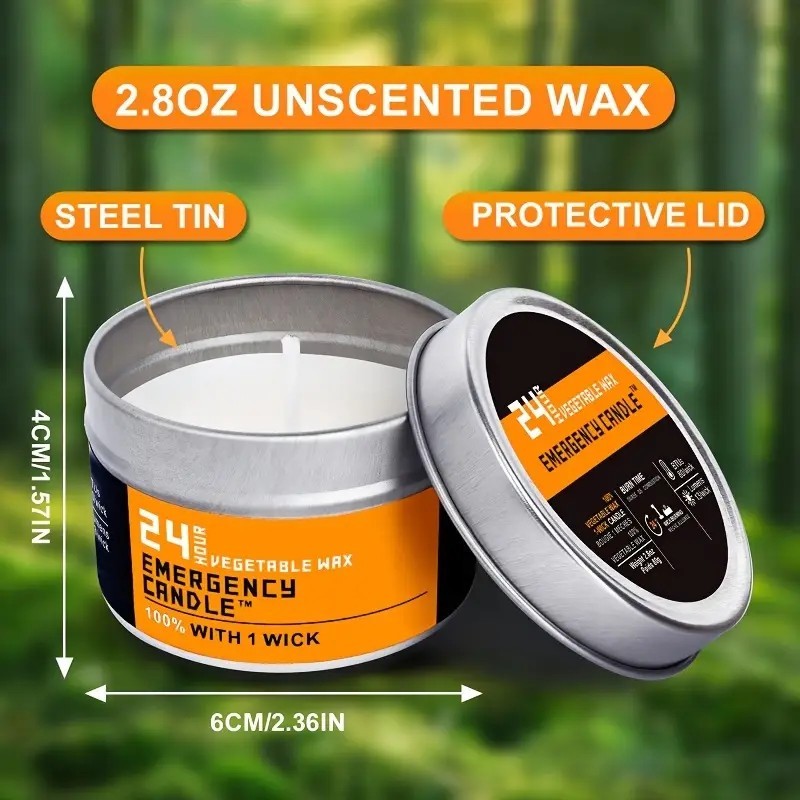 4 Smokeless Windproof Emergency Candles, Emergency Disaster Prevention Candles, Suitable For Indoor And Outdoor Use, Perfect For Outdoor Parties, Hiking, Camping, Emergency Lighting