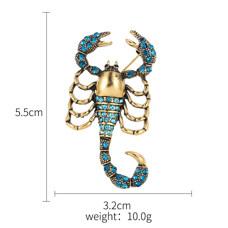 Alloy Scorpion Rhinestone Brooch