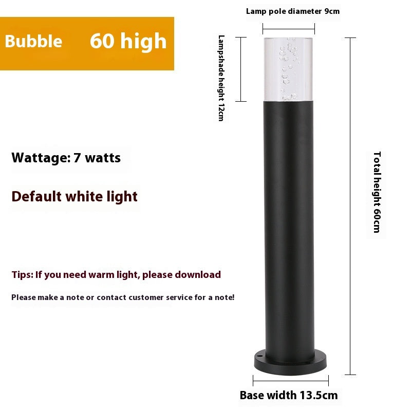 Outdoor Crystal Lawn Lamp Simple Crystal Bubble Light