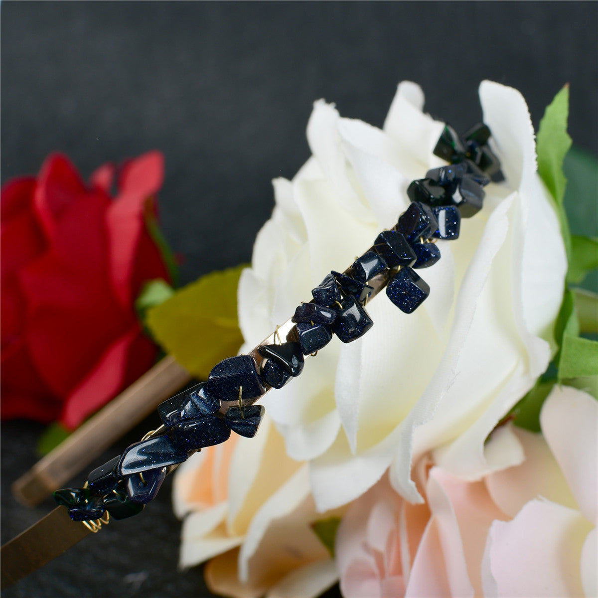 Crystal Amethyst Bridal Hair Comb Headband