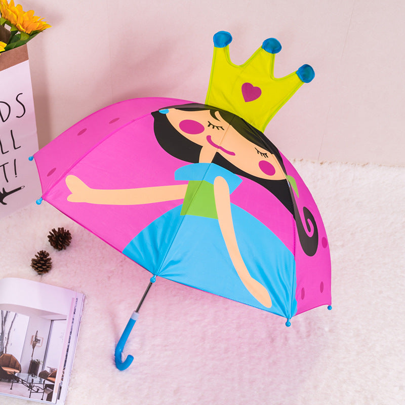 Cartoon Cartoon Silver Plastic Umbrella