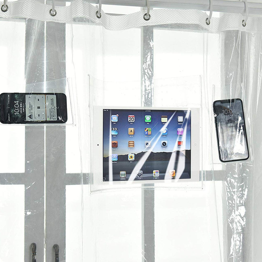 Multifunctional Transparent Pocket Shower Curtain