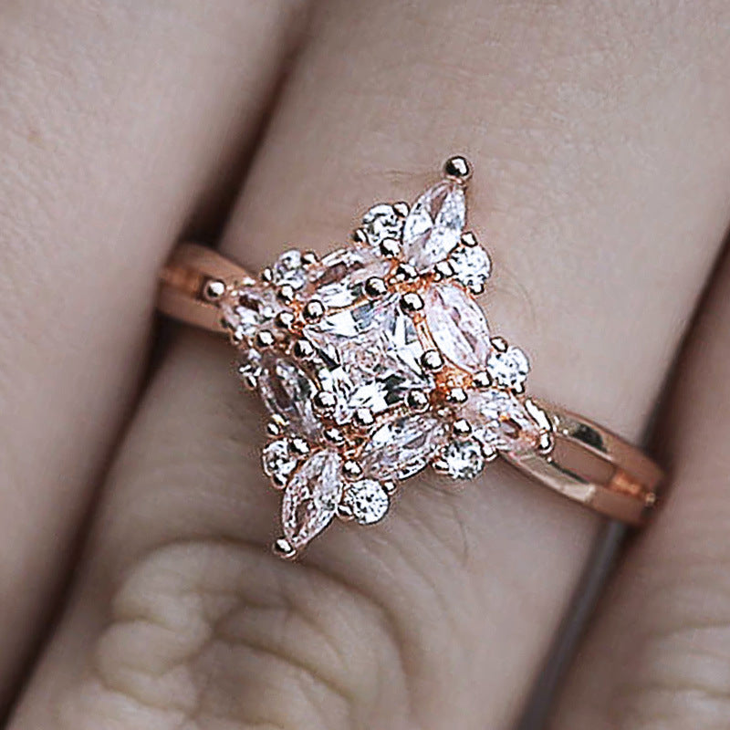 Rose Gold Zircon Ring