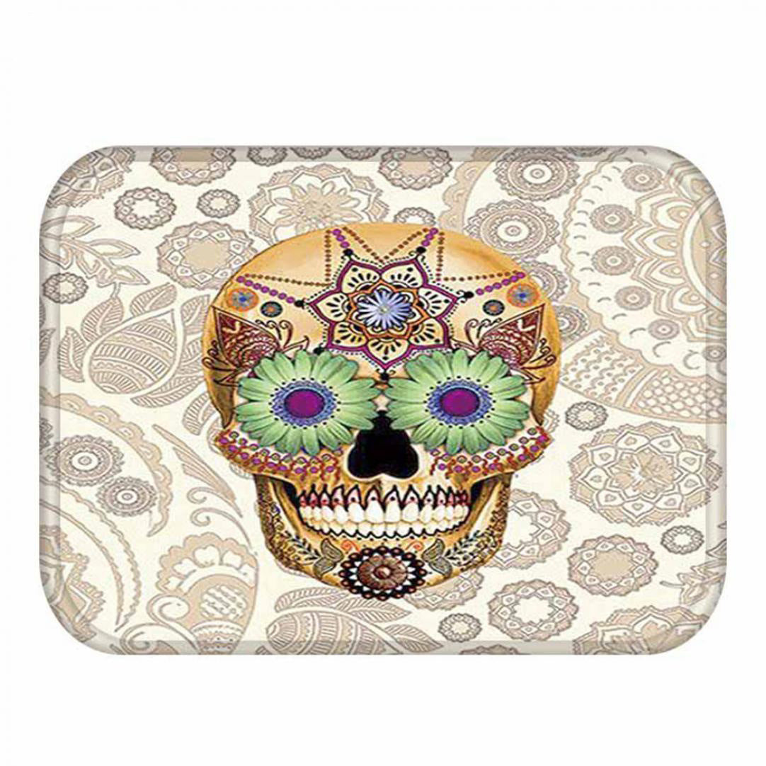 Skull Coral Velvet Doormat