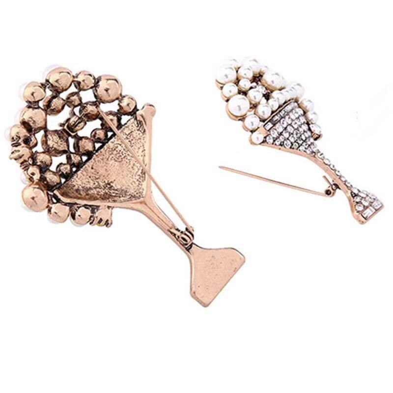 Vintage Wine Glass Brooch