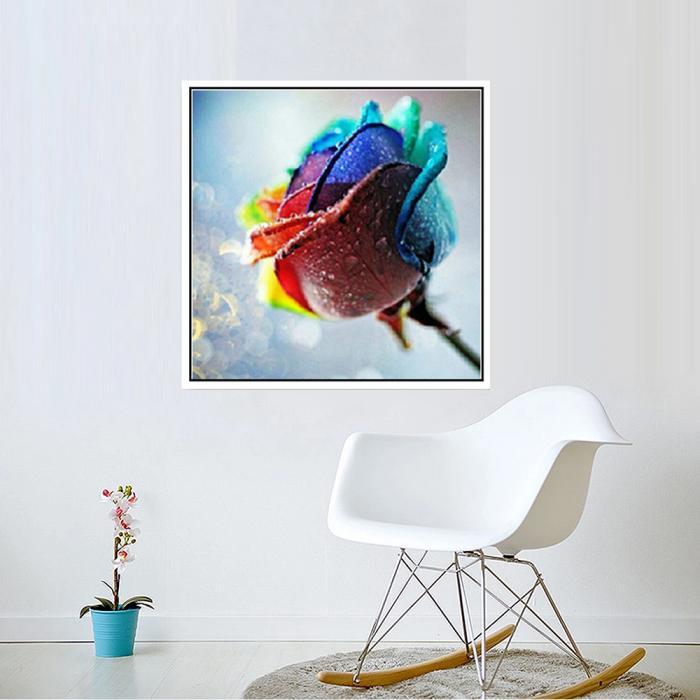 5D DIY Colorful Roses Diamond Painting Embroidery Paint Cross Craft 30x30cm