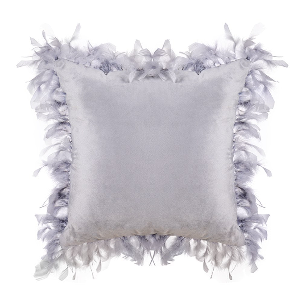 Velvet Feather Pillowcase Home Pillow