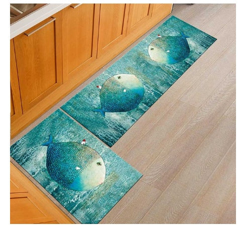 Floor Mats, Non-Slip, Oil-Proof, Household Machine Washable Door Mats, Bathroom, Bathroom, Bedside Rugs