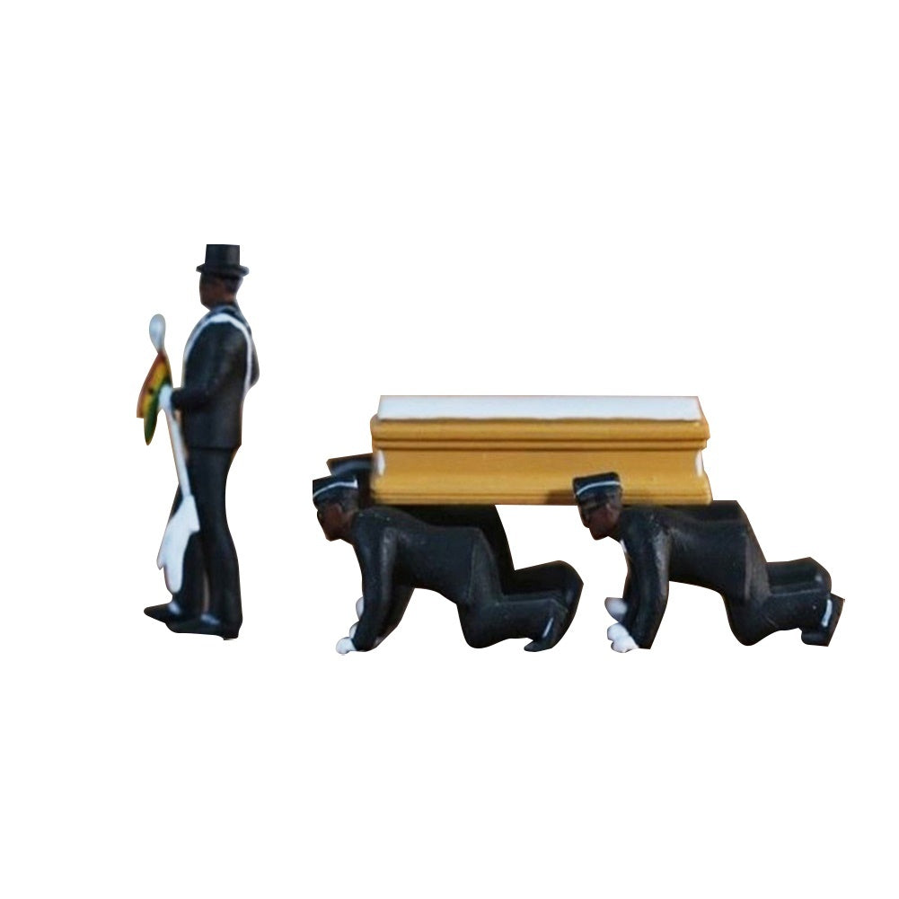 20 Black Man Lifting Coffin 10cm Black Man