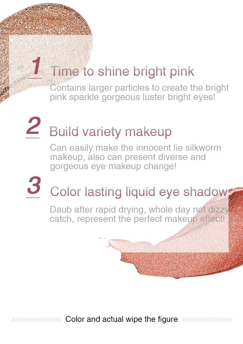 18 Color Glitter Eyeshadow Shiny Pearl Eye Shadow liquid Eye Makeup Pigments Purple Gold Shimmer Cosmetics Gel