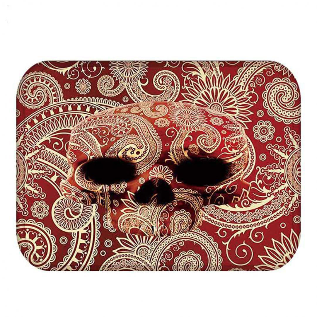 Skull Coral Velvet Doormat