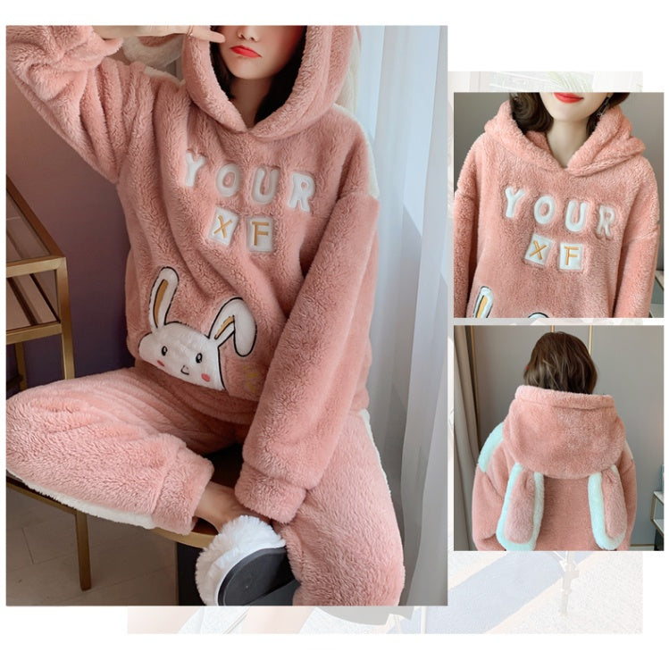 Thickened Plus Velvet Coral Velvet Furry Cute Suit