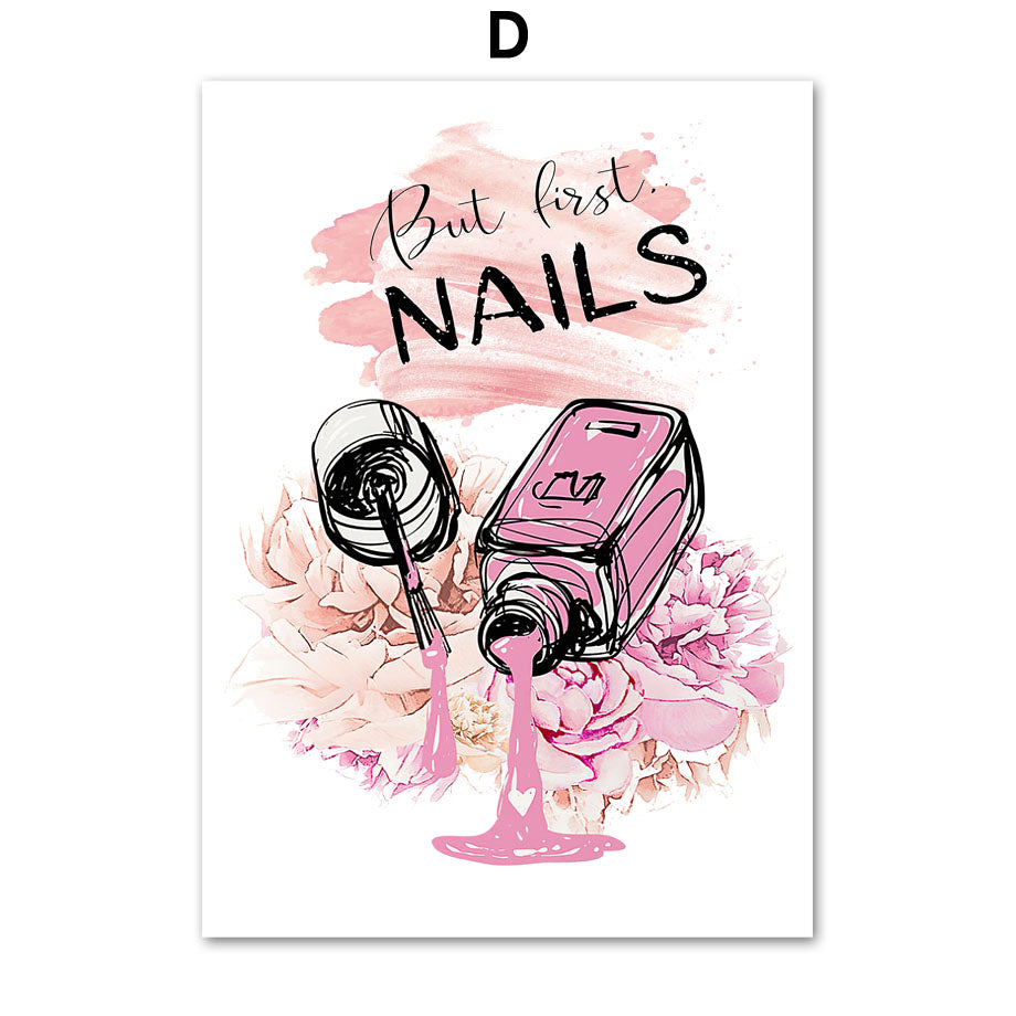 Decorative Girly Pink Art Gallery Custom Oil-Painting Canvas