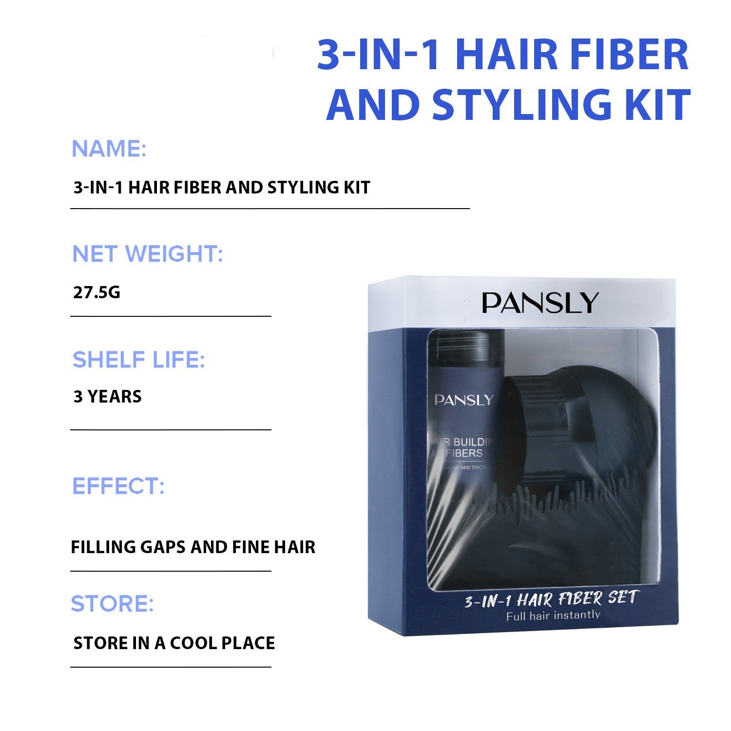 3 In 1 Hair Fiber Powder Styling Suit
