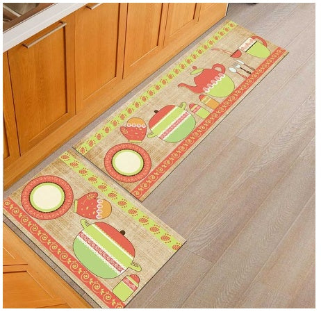 Floor Mats, Non-Slip, Oil-Proof, Household Machine Washable Door Mats, Bathroom, Bathroom, Bedside Rugs