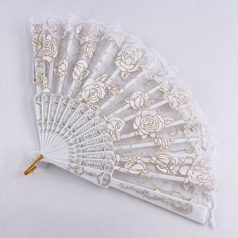 Rose Lace LED Luminous Folding Fan