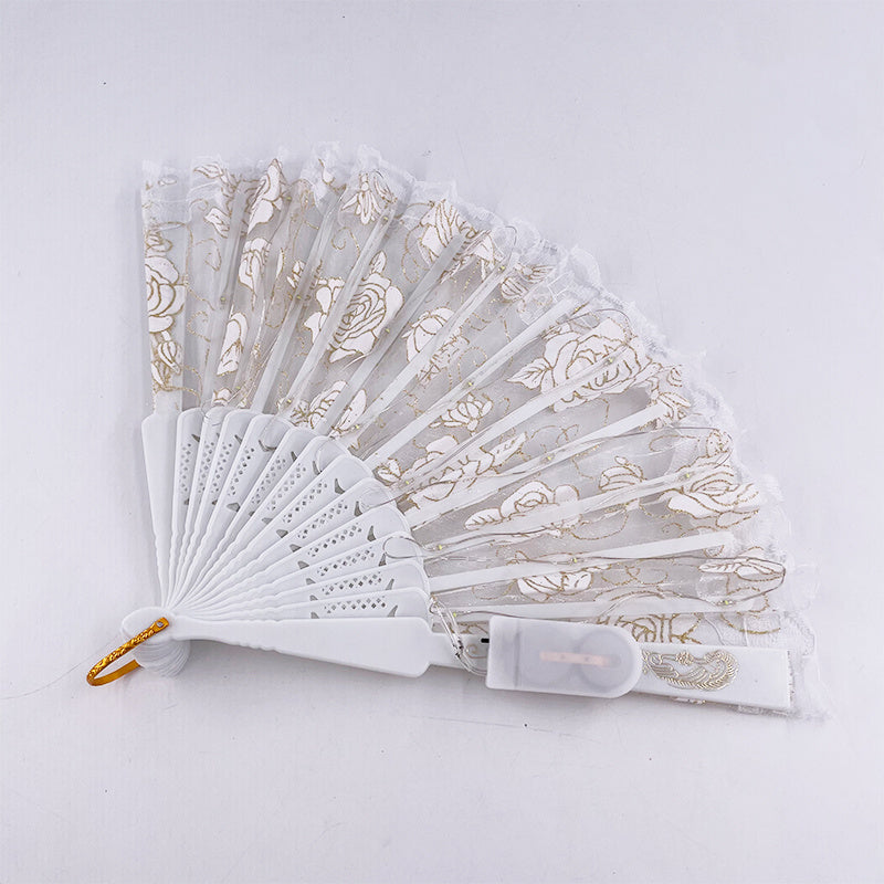 Rose Lace LED Luminous Folding Fan