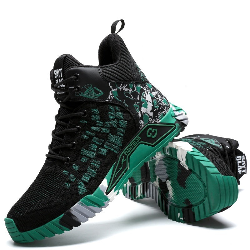 Flyknit Breathable Safety Shoes Lightweight Steel Toe Cap Anti-Piercing Protective