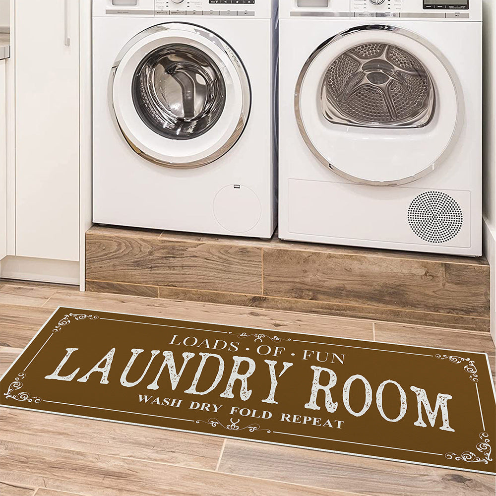 Laundry Room Carpet Kitchen Bathroom Mats Door Absorbent Thickened Non-Slip Foot Mat