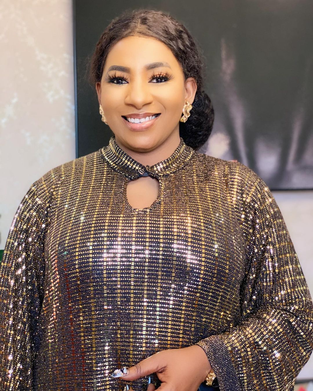 European And American Africa Dress Fashionable Golden