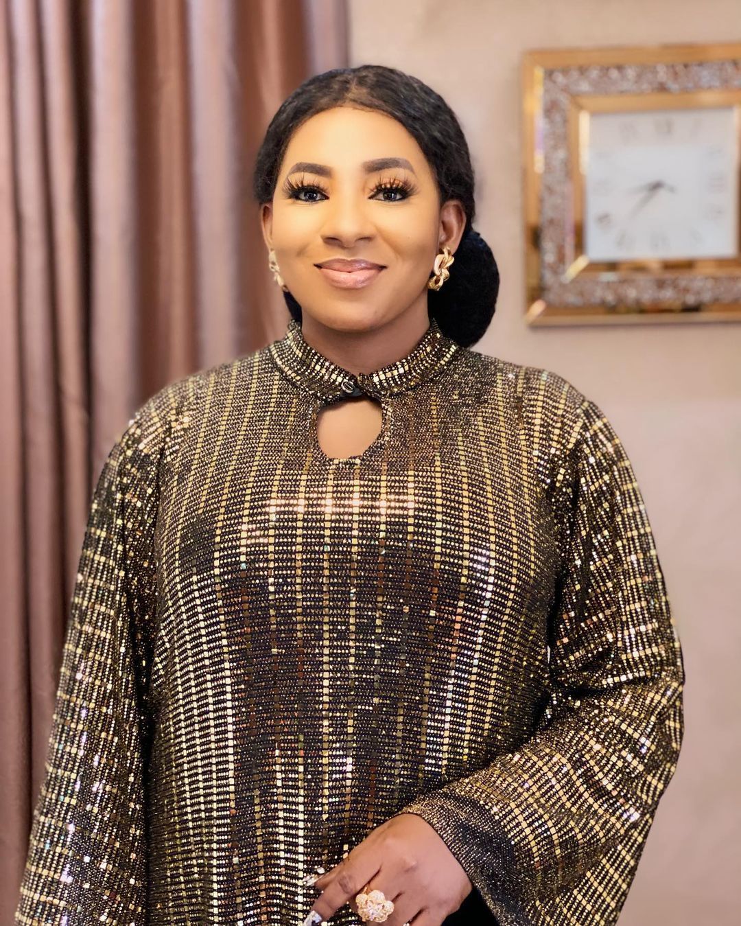 European And American Africa Dress Fashionable Golden