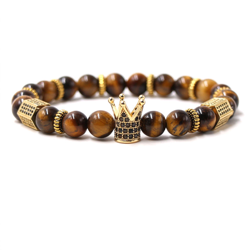 Micro-Set Zircon Crown Bracelet