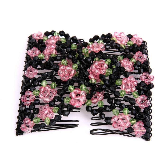 Korean Version of the Running Rivers and Lakes Stalls Hot Products Bright Beaded Variety Hair Clips Magic Hair Comb Hair