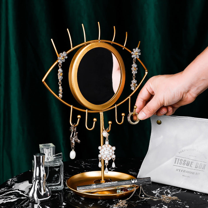Remi Gold Mirrored Jewelry Stand