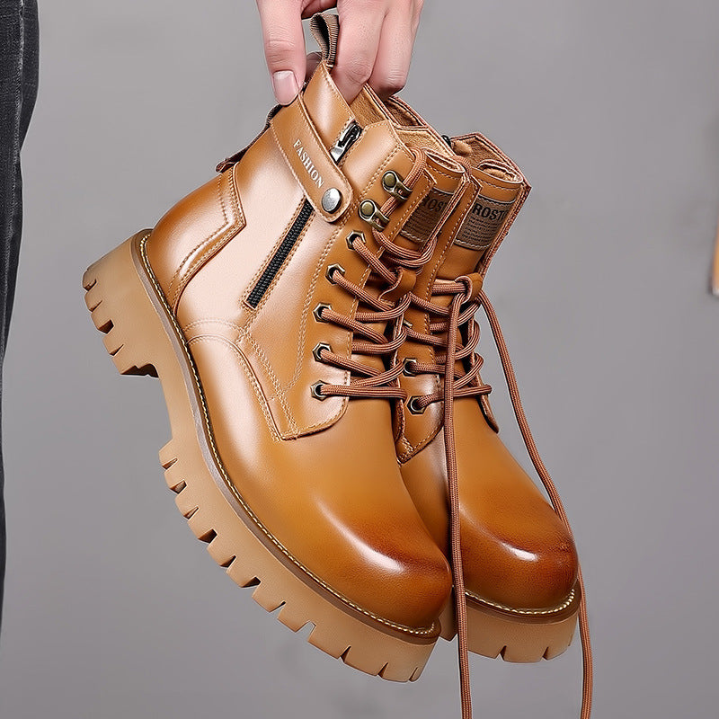 Mens Fashion Thick-Soled High-Top Wearable Martin Boots