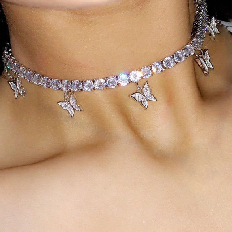 Geometric Rhinestone Necklace
