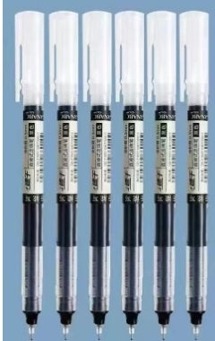 Straight-Liquid Ballpoint Pen 05mm Gel Pen Student Carbon Pen Water-Based Paint Pen Roller Ball Pen Signature Pen