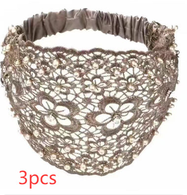 Hollow Hair Band Beaded Douyin Online Influencer Wide Edge