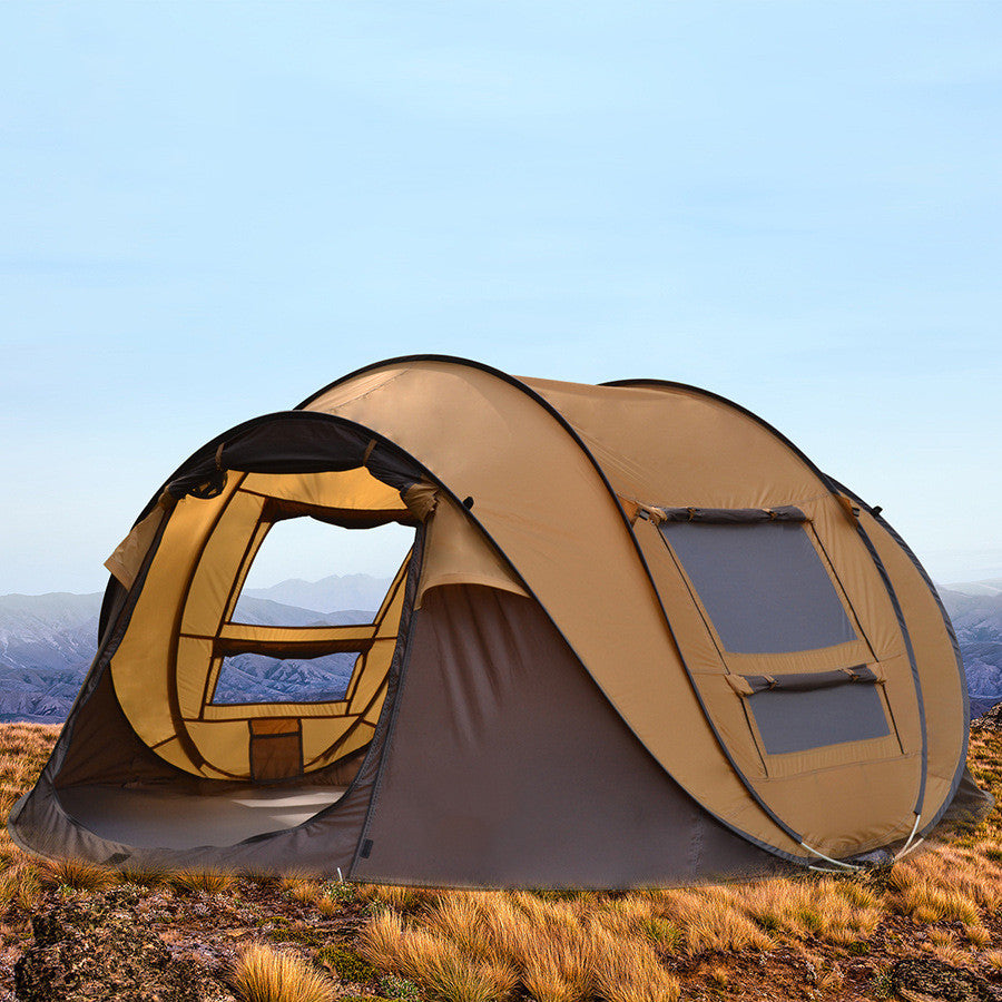 Outdoor Automatic Tent 3-4 People Quickly Building-Free Boat Tent Multi-Person Camping Park Tent Rainproof