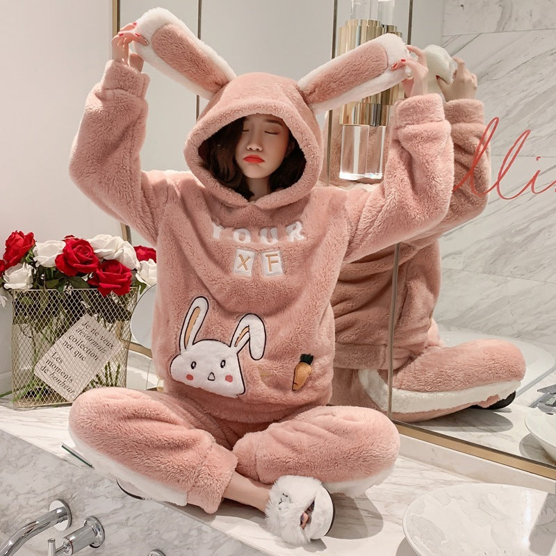 Thickened Plus Velvet Coral Velvet Furry Cute Suit