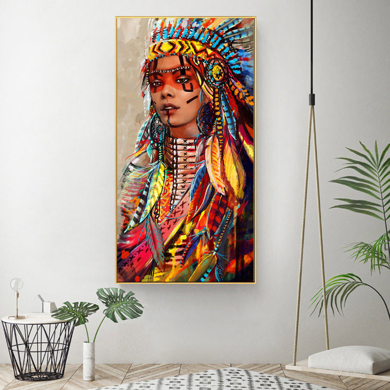 Indian Woman Decorative Painting Core