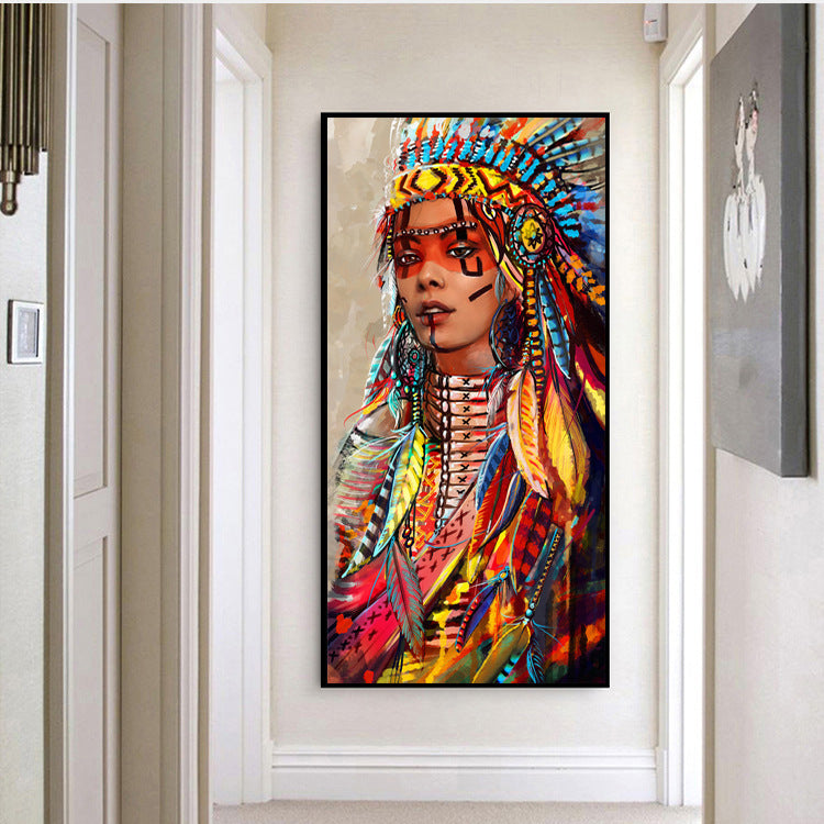 Indian Woman Decorative Painting Core