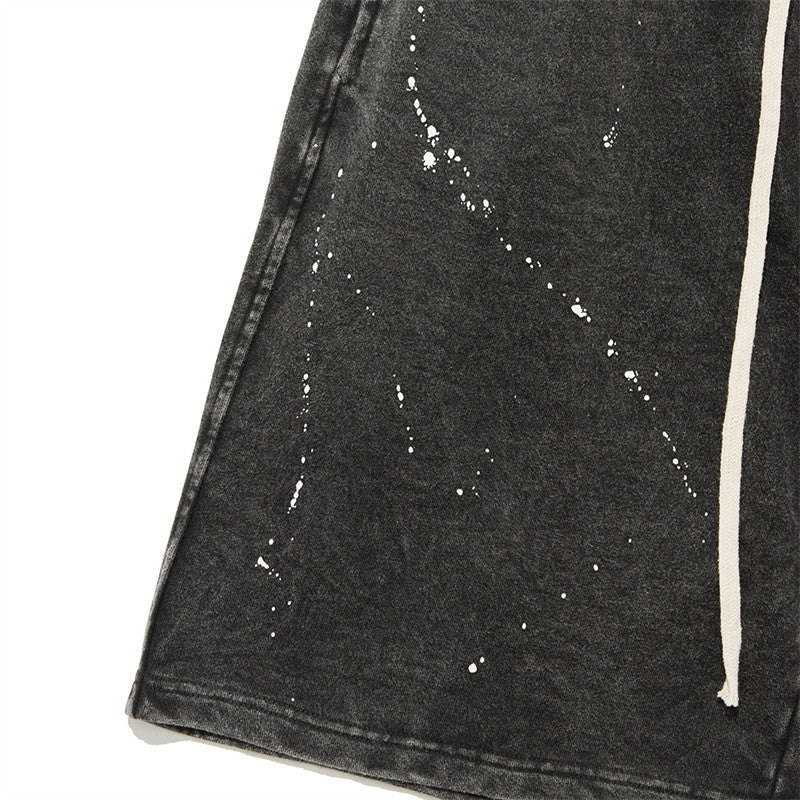 Men's Drawstring Elastic Waist Straight Shorts