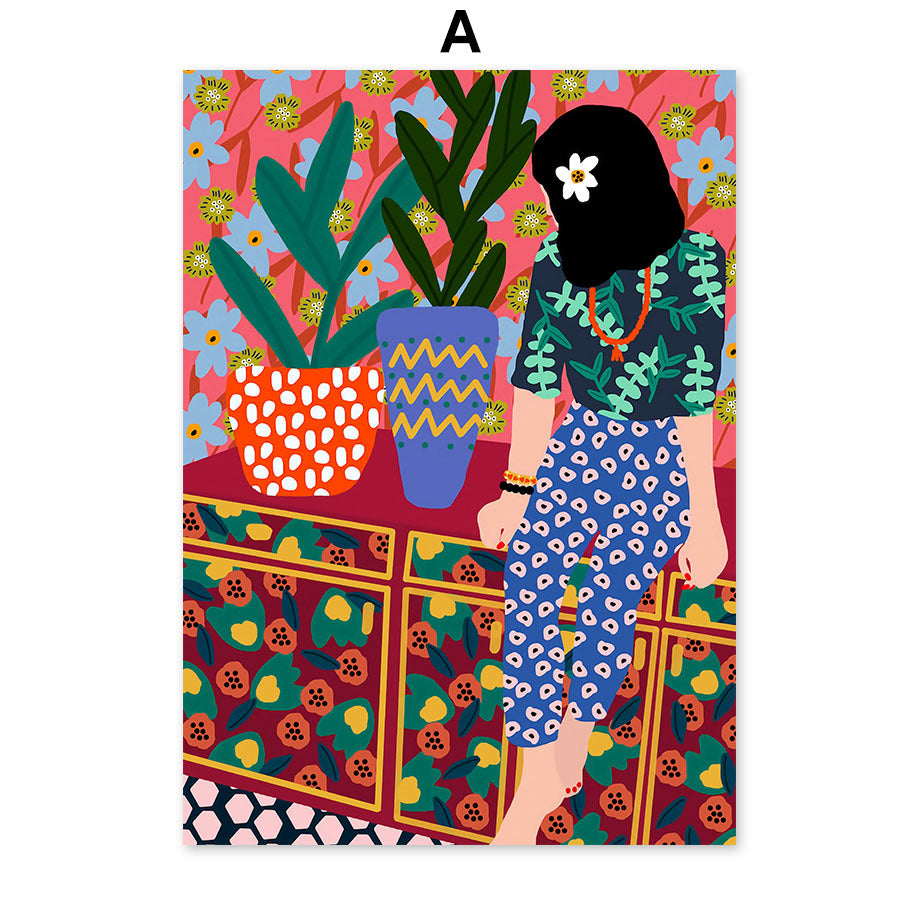 Portrait Dining Room Canvas Painting