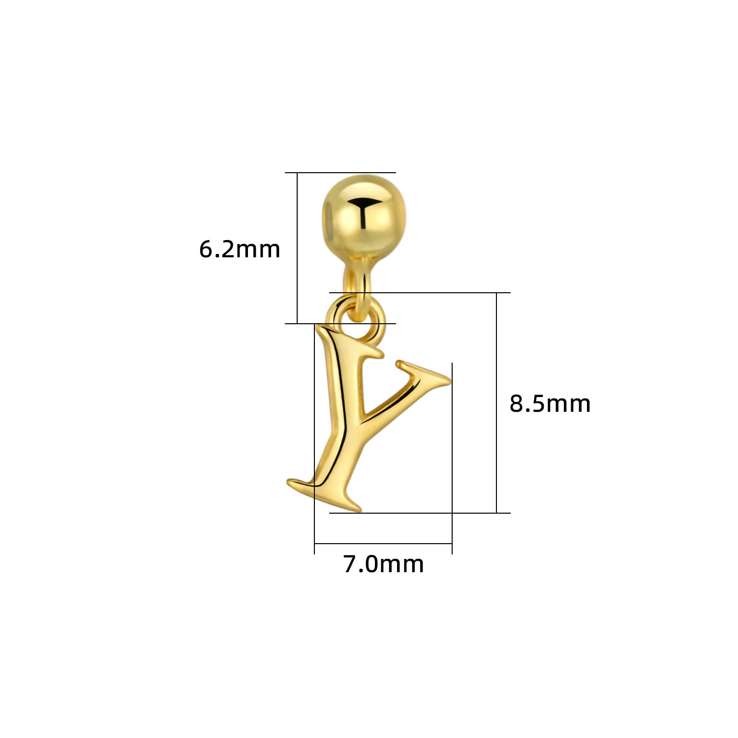 Smooth-Surface Jewelry Minimalist 26-Letter Alphabet Pendant