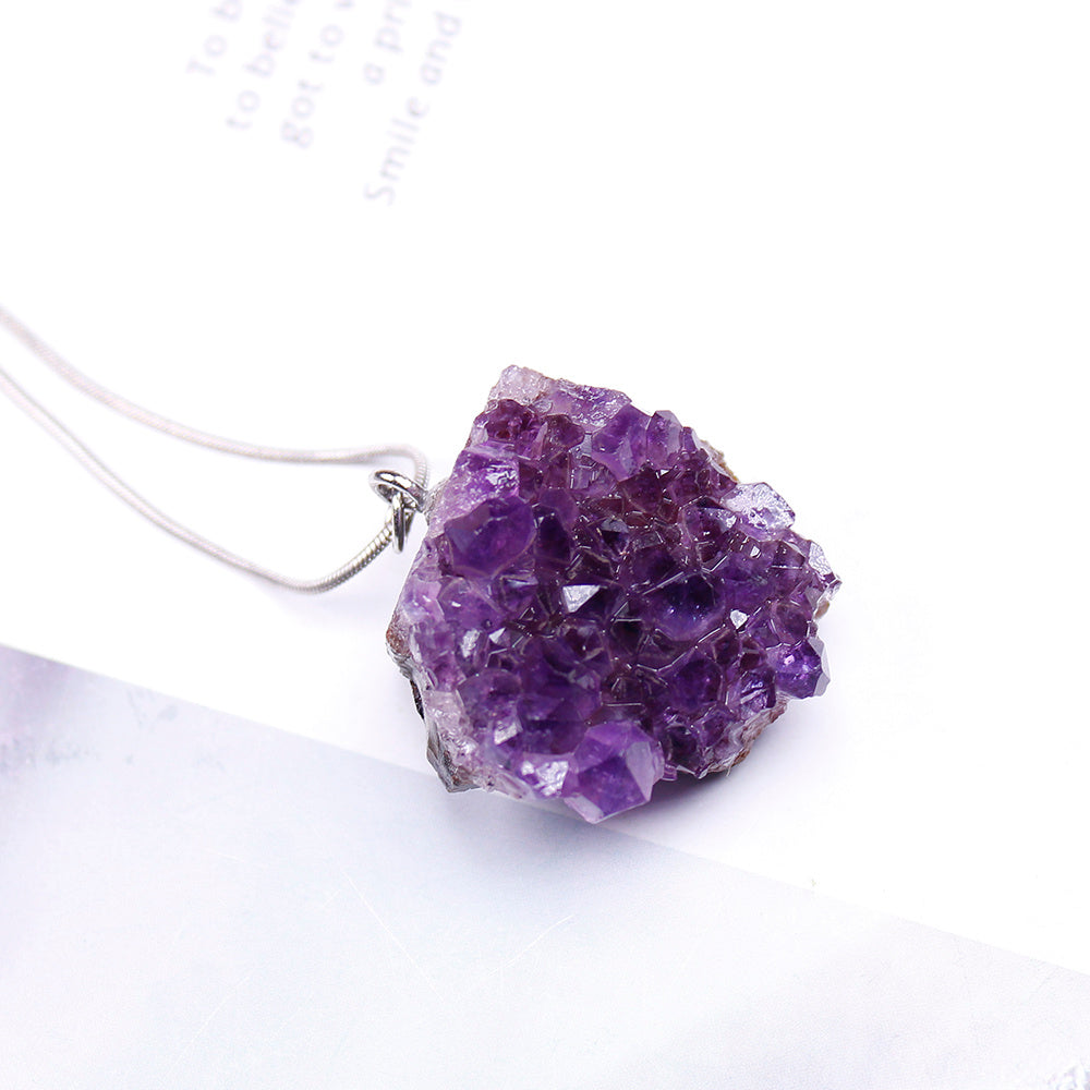 East China Sea Natural Amethyst Cluster Pendant